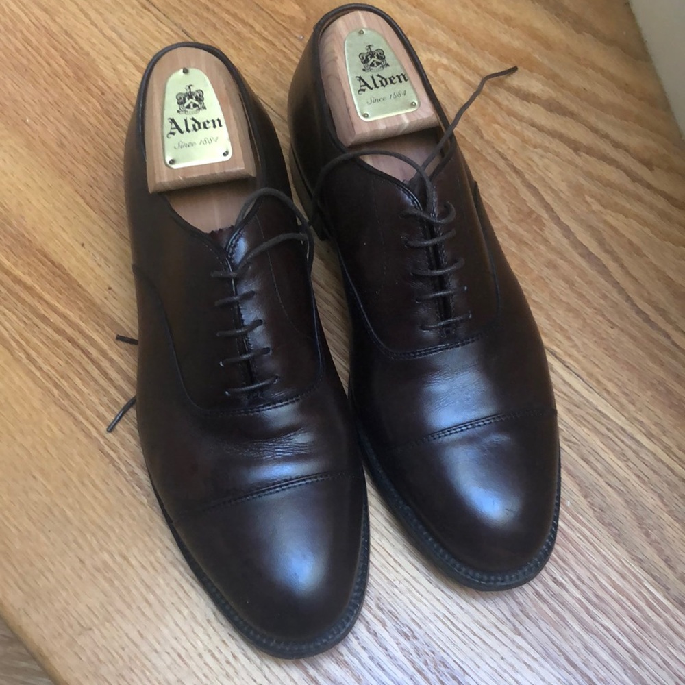 Alden brown dress shoes size 9D